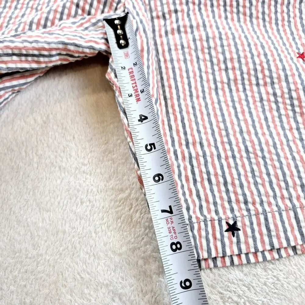 Tommy Hilfiger Red White Blue Stars & Stripes Seersucker Cotton Shorts Men's 36